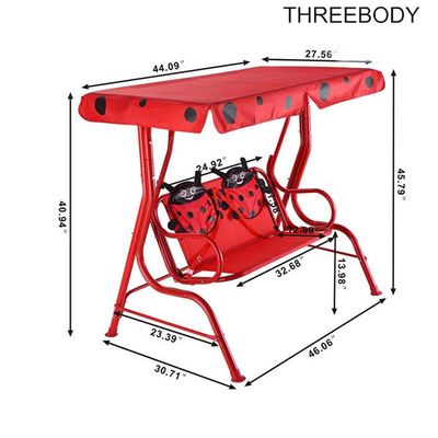 Swing 2 Seats Outdoor Patio Lounge Chairs Hammock Canopy Patio Deck Furniture For Kids