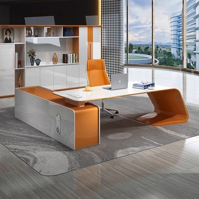 Lacquer Furniture Simple, Modern And Elegant Painted Boss Desk, Fashionable CEO, Executive & Boss Desk