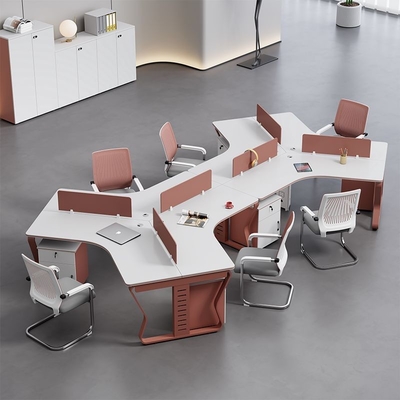 Creative Office Staff 6-8 Person Desk And Chair Combination