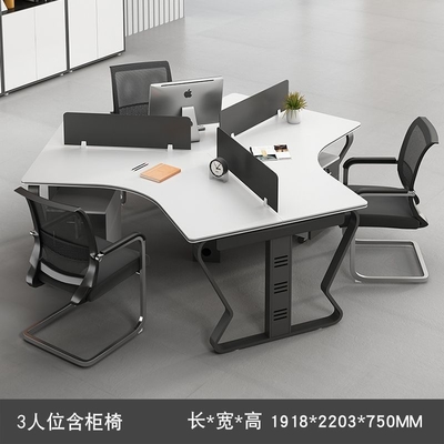 Creative Office Staff 6-8 Person Desk And Chair Combination