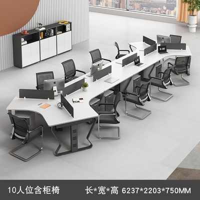Creative Office Staff 6-8 Person Desk And Chair Combination
