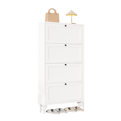 Modern Simple Ultra-Thin, Large-Capacity Steel Tipping Shoe Cabinet For Home Entrance, Exterior Door, Elevator Aisle